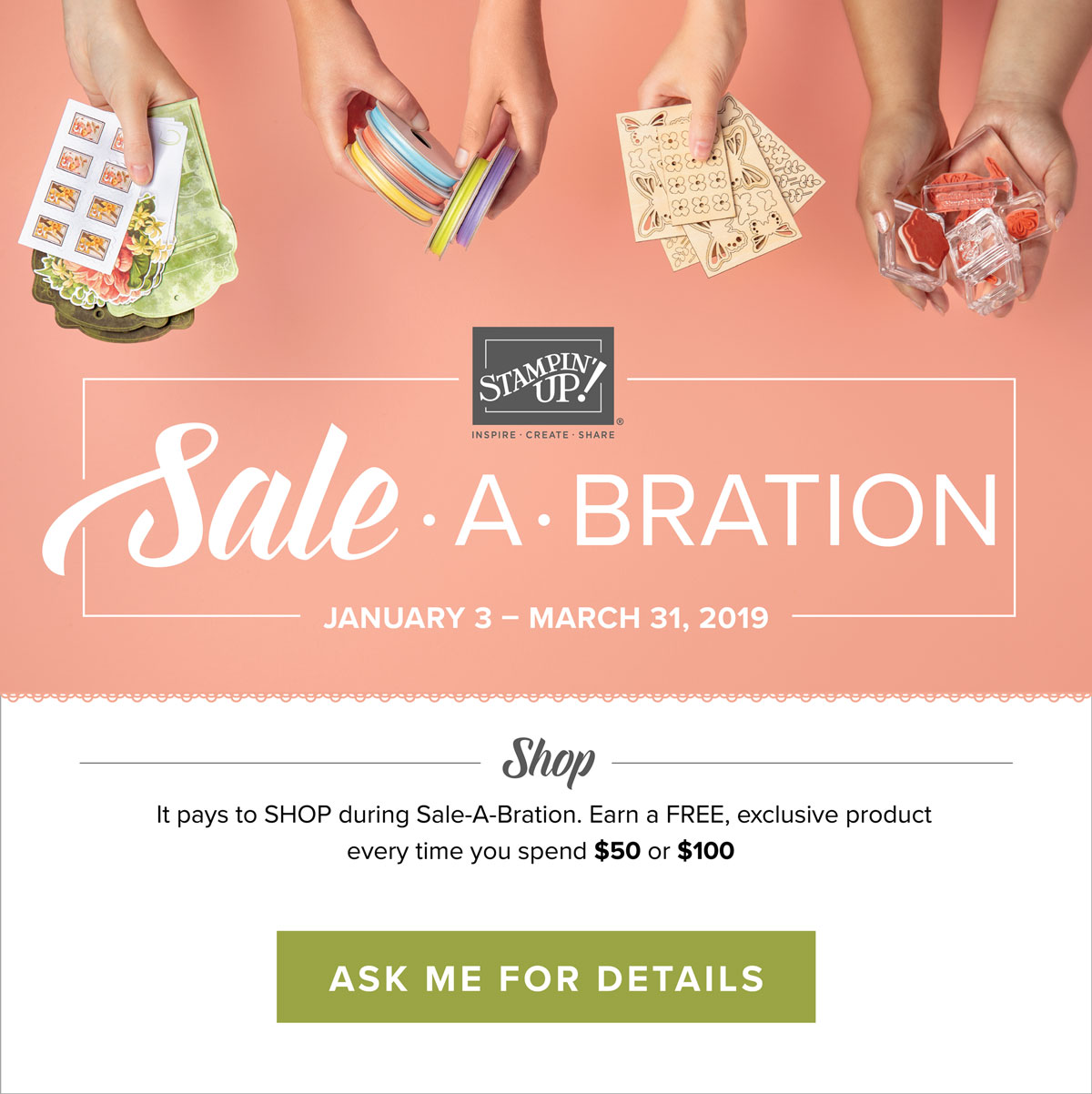 Flyer|Sale-a-bration|Stampin'Up!|LadybugCardz