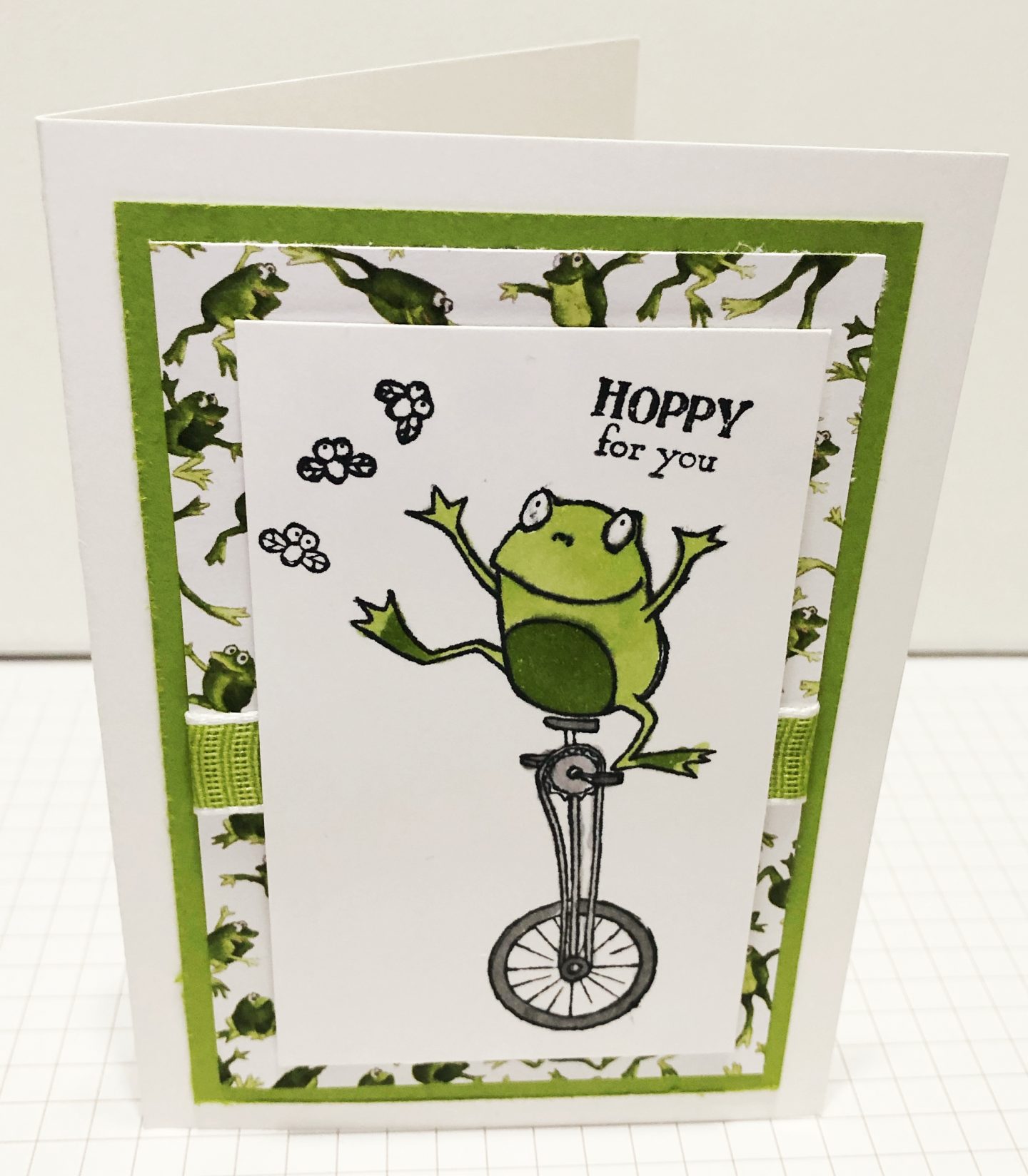frog|unicycle|Stampin'Up!|Ladybugcardz